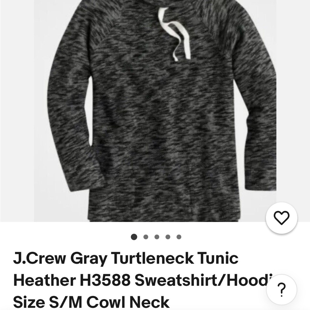 J. Crew Gray Turtleneck Sweater with Relaxed Fit